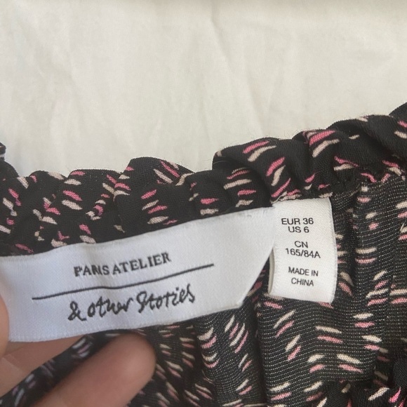 & Other Stories Print Summer Boho mini Dress Size 6 - Picture 9 of 12